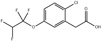 2-Chloro-5-(1,1,2,2-tetrafluoroethoxy)phenylacetic acid 结构式