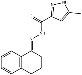 N'-[3,4-dihydro-1(2H)-naphthalenylidene]-3-methyl-1H-pyrazole-5-carbohydrazide 结构式