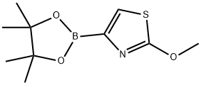 2-methoxy-4-(4,4,5,5-tetramethyl-1,3,2-dioxaborolan-2-yl)thiazole 结构式
