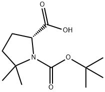 BOC-5,5-DIMETHYL-D-PRO-OH 结构式
