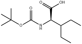 (R)-Boc-2-amino-3-ethyl-pentanoic acid 结构式