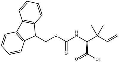 (S)-2-((((9H-芴-9-基)甲氧基)羰基)氨基)-3,3-二甲基戊-4-烯酸 结构式
