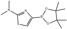 2-(二甲氨基)噻唑-4-硼酸频哪醇酯 结构式