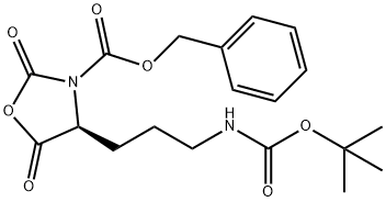 BENZYL (S)-4-(3-((TERT-BUTOXYCARBONYL)AMINO)PROPYL)-2,5-DIOXOOXAZOLIDINE-3-CARBOXYLATE 结构式