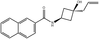 N-((1s,3r)-3-allyl-3-hydroxycyclobutyl)-2-naphthamide 结构式