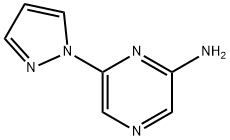 2-Amino-6-(1H-pyrazol-1-yl)pyrazine 结构式