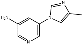 3-AMINO-5-(4-METHYLIMIDAZOL-1-YL)PYRIDINE 结构式