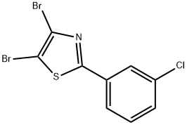 4,5-Dibromo-2-(3-chlorophenyl)thiazole 结构式