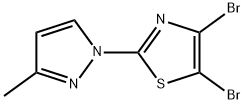 4,5-Dibromo-2-(3-methyl-1H-pyrazol-1-yl)thiazole 结构式