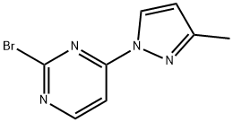 2-Bromo-4-(3-methyl-1H-pyrazol-1-yl)pyrimidine 结构式