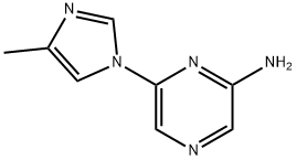 2-Amino-6-(4-methylimidazol-1-yl)pyrazine 结构式