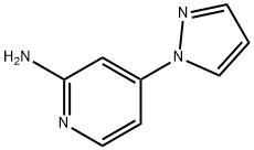 4-(1H-吡唑-1-基)吡啶-2-胺 结构式