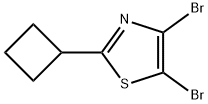 4,5-Dibromo-2-(cyclobutyl)thiazole 结构式