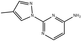 4-Amino-2-(4-methyl-1H-pyrazol-1-yl)pyrimidine 结构式