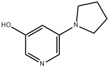 3-Hydroxy-5-(pyrrolidino)pyridine 结构式