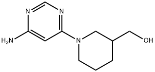 4-Amino-6-(3-Hydroxymethylpiperidino)pyrimidine 结构式