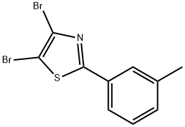 4,5-Dibromo-2-(3-tolyl)thiazole 结构式