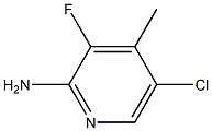 5-氯-3-氟-4-甲基吡啶-2-胺 结构式