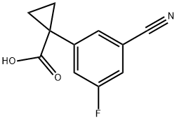 1-(3-cyano-5-fluorophenyl)cyclopropane-1-carboxylic acid 结构式