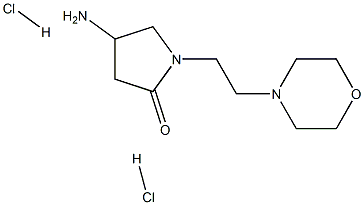 4-氨基-1-[2-(吗啉-4-基)乙基]吡咯烷-2-酮二盐酸 结构式