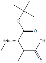 (S)-3-(叔丁氧基)-2-甲基-2-((甲基氨基)甲基)-3-氧代丙酸 结构式