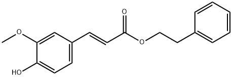 2-Propenoicacid,3-(4-hydroxy-3-methoxyphenyl)-,2-phenylethylester,(E)- 结构式