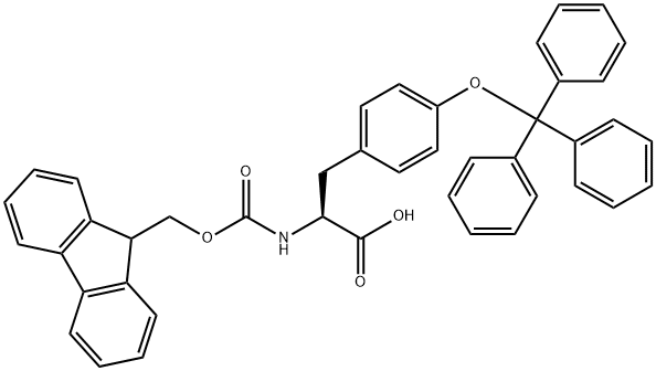 L-Tyrosine, N-[(9H-fluoren-9-ylmethoxy)carbonyl]-O-(triphenylmethyl)- 结构式