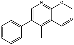 3-Pyridinecarboxaldehyde, 2-methoxy-4-methyl-5-phenyl- 结构式
