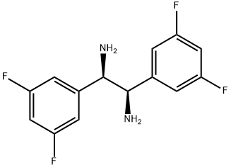 (1R,2R)-1,2-Bis(3,5-difluorophenyl)ethane-1,2-diamine 结构式