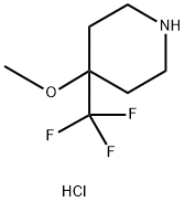 4-METHOXY-4-(TRIFLUOROMETHYL)PIPERIDINE HYDROCHLORIDE 结构式