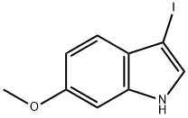 3-碘-6-甲氧基-1H-吲哚 结构式