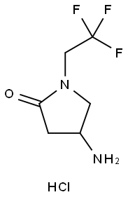 4-氨基-1-(2,2,2-三氟乙基)吡咯烷-2-酮盐酸盐 结构式