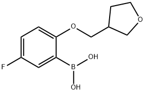 5-氟-2-(四氢呋喃-3-基甲氧基)苯基]硼酸 结构式