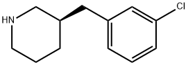 Piperidine, 3-[(3-chlorophenyl)methyl]-, (3R)- 结构式