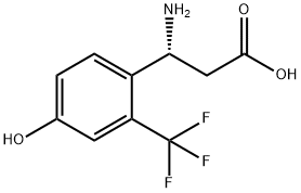 (R)-3-AMINO-3-(4-HYDROXY-2-(TRIFLUOROMETHYL)PHENYL)PROPANOIC ACID 结构式