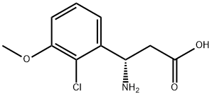 (S)-3-amino-3-(2-chloro-3-methoxyphenyl)propanoic acid 结构式