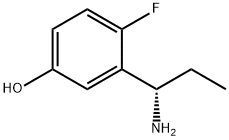 3-((1S)-1-AMINOPROPYL)-4-FLUOROPHENOL 结构式