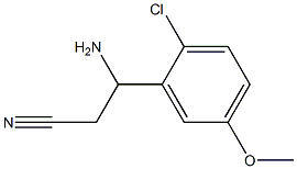 3-AMINO-3-(2-CHLORO-5-METHOXYPHENYL)PROPANENITRILE 结构式