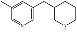 Pyridine, 3-methyl-5-(3-piperidinylmethyl)- 结构式