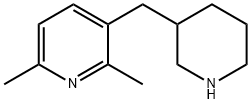Pyridine, 2,6-dimethyl-3-(3-piperidinylmethyl)- 结构式