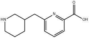 2-Pyridinecarboxylic acid, 6-(3-piperidinylmethyl)- 结构式