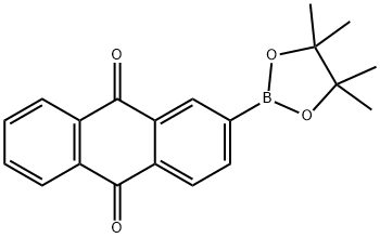 9,10-Anthracenedione, 2-(4,4,5,5-tetramethyl-1,3,2-dioxaborolan-2-yl)- 结构式