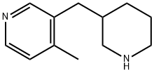 Pyridine, 4-methyl-3-(3-piperidinylmethyl)- 结构式