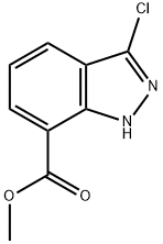 3-氯-1H-吲唑-7-甲酸甲酯 结构式