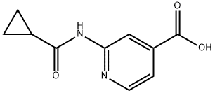 2-环丙烷氨基吡啶-4-羧酸 结构式