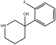 3-Piperidinol, 3-(2-fluorophenyl)- 结构式