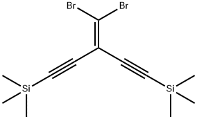 (3-(二溴亚甲基)五-1,4-二炔-1,5-二基)双(三甲基硅烷) 结构式