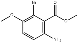 6-氨基-2-溴-3-甲氧基苯甲酸甲酯 结构式