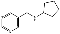 N-[(Pyrimidin-5-yl)methyl]cyclopentanamine 结构式