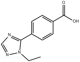 4-(1-乙基-1H-1,2,4-三唑-5-基)苯甲酸 结构式